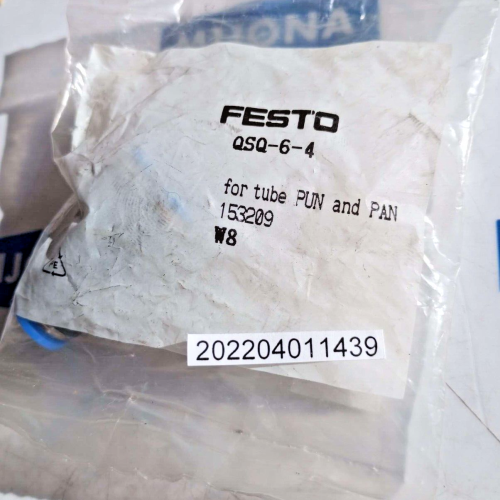 Festo QSQ 6 4 FOR TUBE PUN AND PAN 153209 QSQ-6-4 NEW OLD STOCK