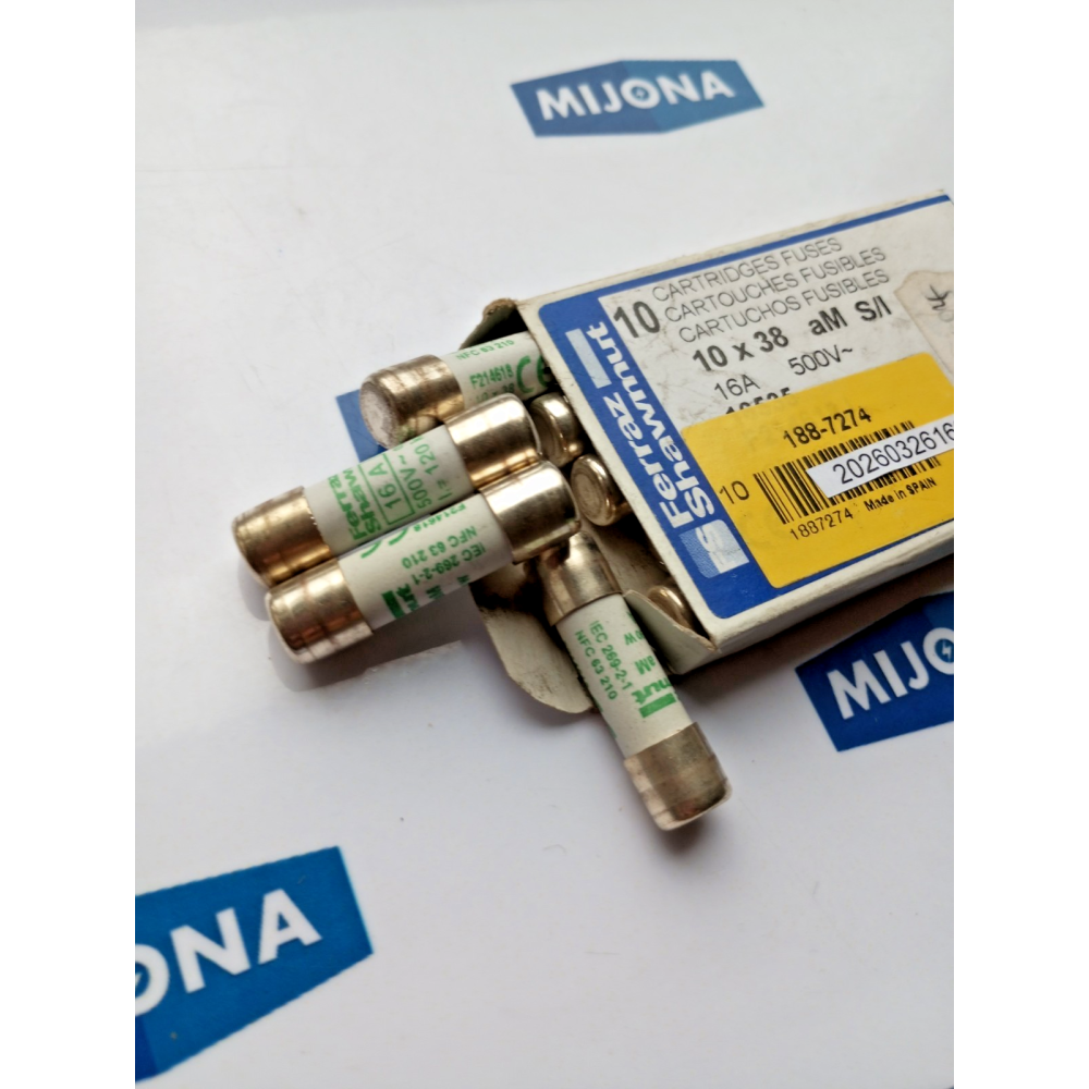 FERRAZ SHAWMUT F214618J 16535 cartridges fuses 10X38 aM s i 16A 500V PRICE FOR10