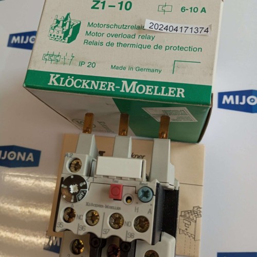 Klöckner Moeller Z1-10 Motorschutzrelay MOTOROVERLOAD RELAY 6-10A NEW OLD STOCK
