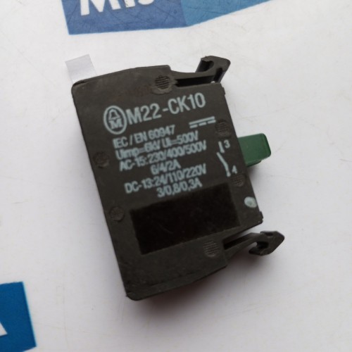 EATON MOELLER M22 -CK10 AC 15 230 400 500V DC 13 24 110 220V GREEN
