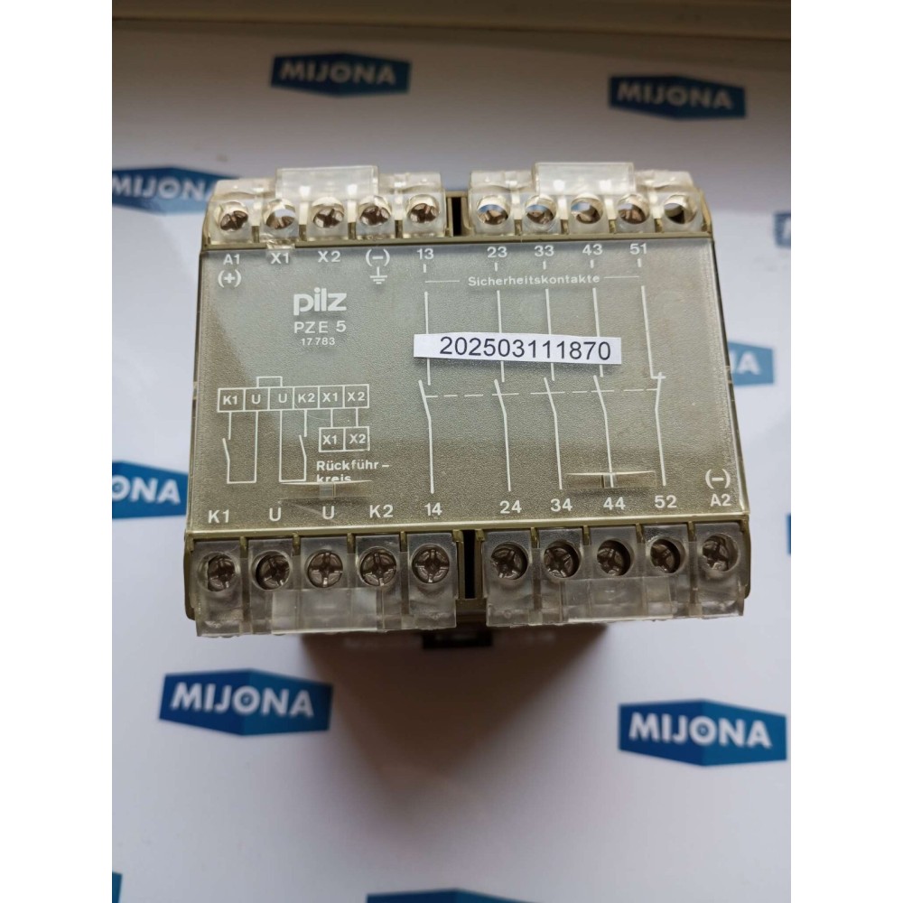 Pilz PZE 5 220V 4S 1O 220V 5VA 50 60HZ 250V 8A 2000VA PZE/5