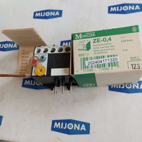 Klöckner Moeller ZE-0.4 Motorschutzrelay OVERLOAD RELAY 0.24-0.4A NEW OLD STOK