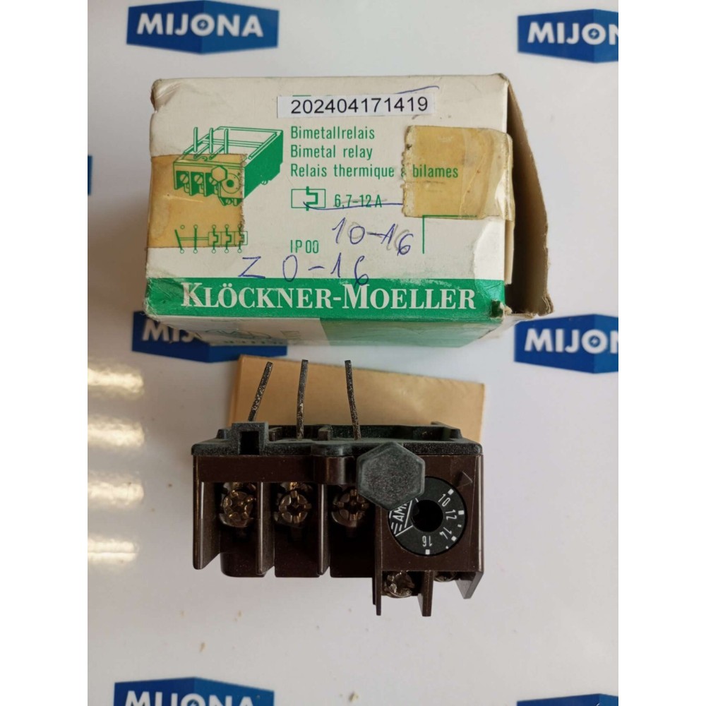 Klöckner Moeller Z 0 -16 BIMETAL RELAY Z0 16 BIMETALLRELAIS 10 16A