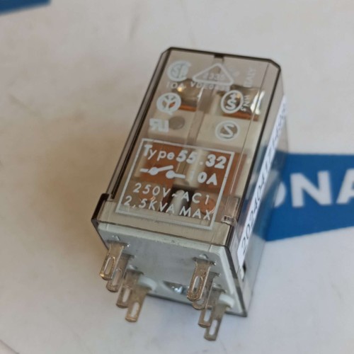 FINDER 55 32 relay relais 10A 250V AC1  2,5kva 24VDC 55.32 new old stock
