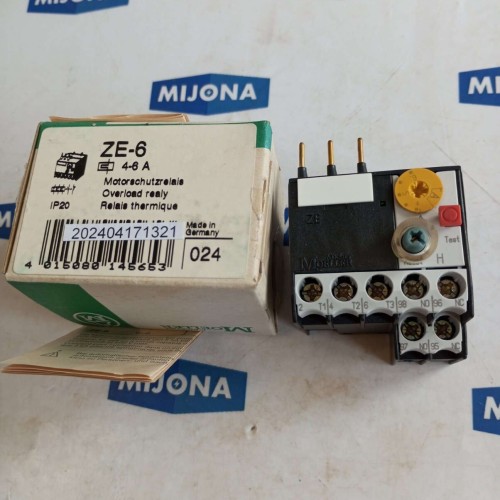 Klöckner Moeller ZE-6 Motorschutzrelay OVERLOAD RELAY 4-6A  ZE 6NEW OLD STOK