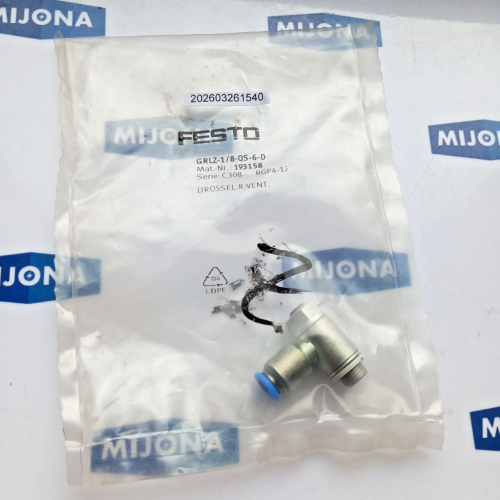 FESTO 193158 GRLZ 1 8 QS 6 D Flow Control Valve
