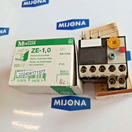 Klöckner Moeller ZE-1,0 Motorschutzrelay OVERLOAD RELAY 0.6-1,0A NEW OLD STOK