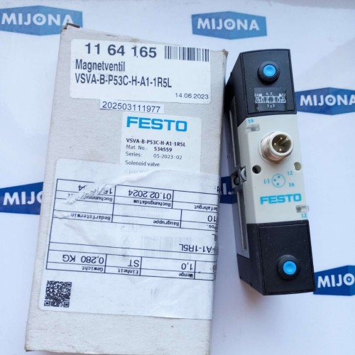 FESTO VSVA B P53C H A1 1R5L MAGNEVENTIL SOLENOID VALVE 534559  NEW OLD STOCK