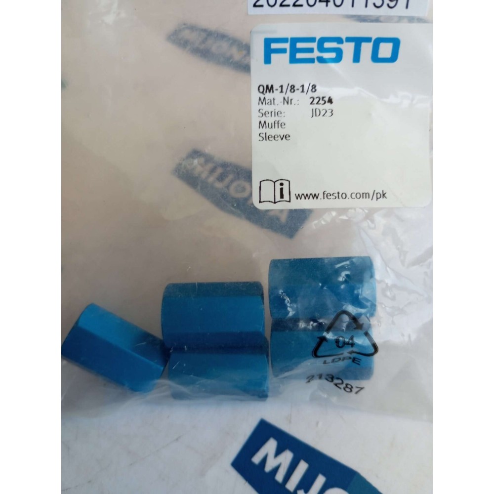 FESTO QM 1 8 1 8 price for 5 psc 2254 QM-1/8-1/8 N NEW OLD STOCK