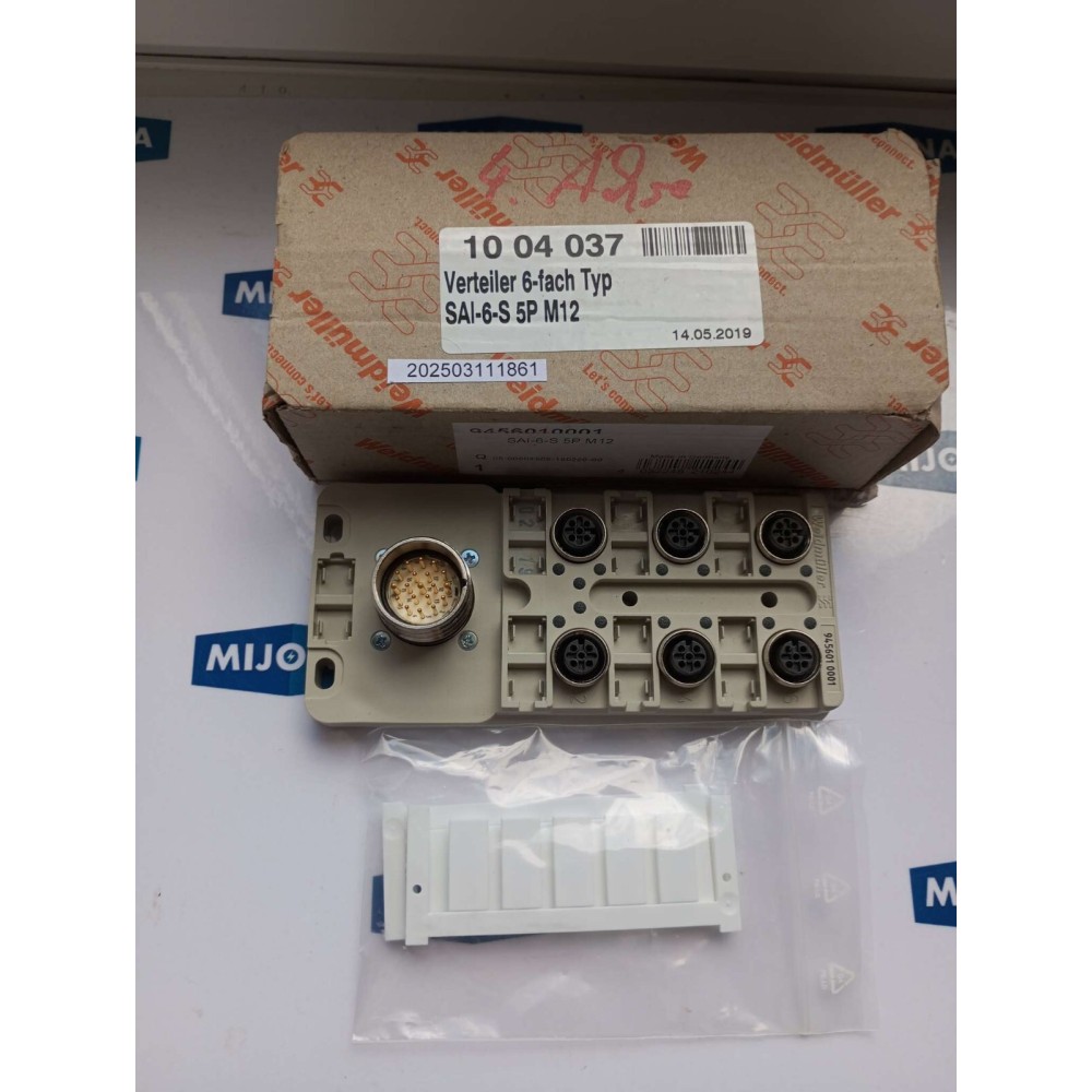 WEIDMULLER 9456010001 VERTELLER 6 FASH TYP SAI 6 S 5P M12 NEW OLD STOCK