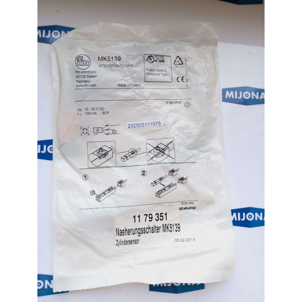 IFM  efector  MK5139 MKT3020BBPKG A 0,3M ZH US NEW OLD STOCK