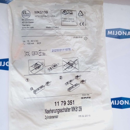 IFM efector MK5139 MKT3020BBPKG A 0,3M ZH US NEW OLD STOCK IFM efector MK5139 MKT3020BBPKG A 0,3M ZH US NEW OLD STOCK