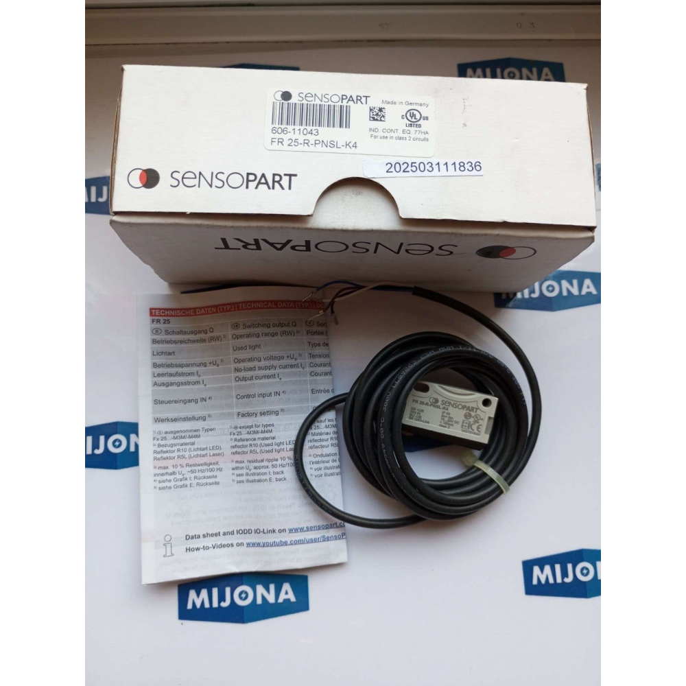 SENSOPART FR 25 R PNSL K4 606-11043 10 30V DC SENSOR NEW OLD STOCK