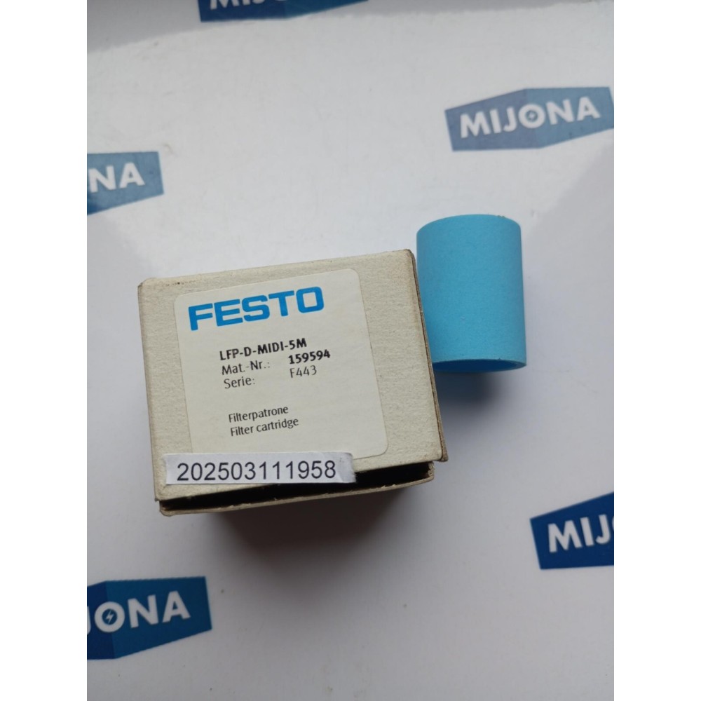 Festo LFP D MIIDI 5M 159594 FILTER CARTRIDGE LFP-D-MIIDI-5M Festo LFP D MIIDI 5M 159594 FILTER CARTRIDGE LFP-D-MIIDI-5M