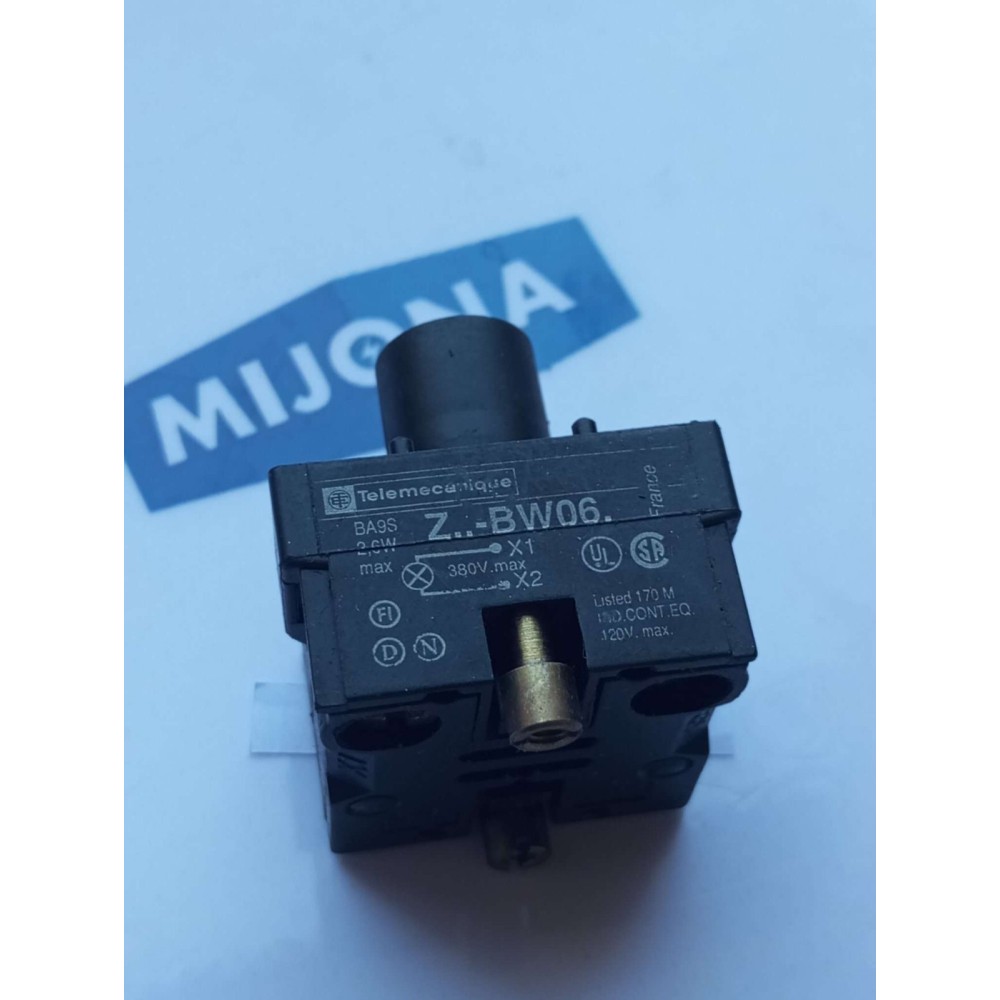 Telemecanique Z...BW06 380V BA9s 2,6W Lamp Module Contact Block Telemecanique Z...BW06 380V BA9s 2,6W Lamp Module Contact Block