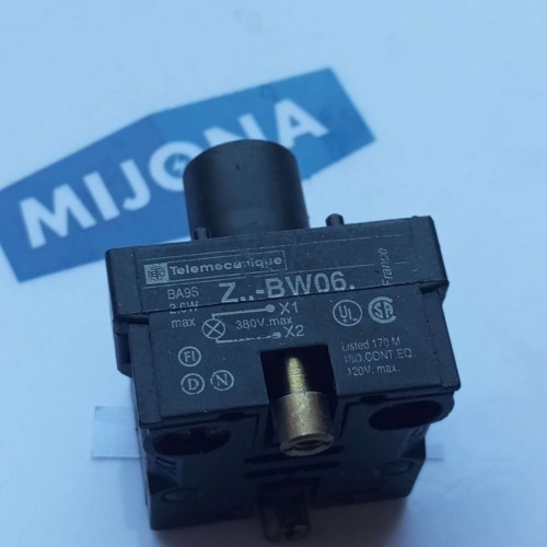 Telemecanique Z...BW06 380V BA9s 2,6W Lamp Module Contact Block Telemecanique Z...BW06 380V BA9s 2,6W Lamp Module Contact Block