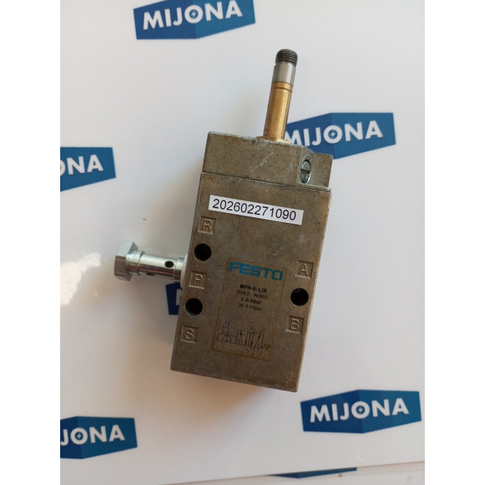 FESTO MFH 5 1 8 VALVE 1,8- 8BAR 26-120psi 9982 MFH-5-1/8