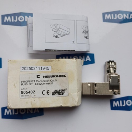 HELUKABEL 805402 PROFINET CONNECTOR CAT 5 RJ45 90°  (NEW OLD STOCK)