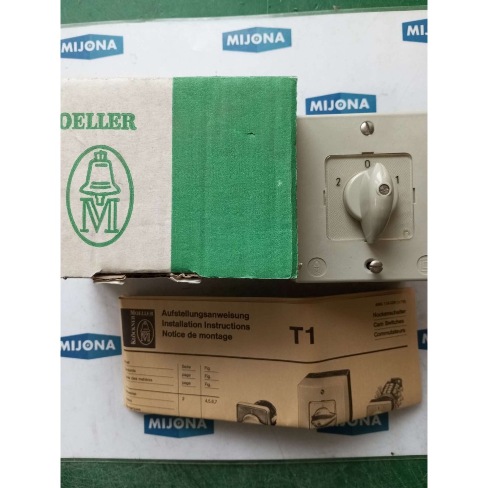 Moeller T1  1 15180 i 1POL UMSCHALTER IP55 T1 -1-15180 /i new old stock