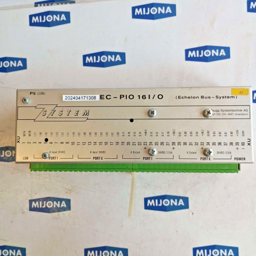 ZAUGG SYSTEMTECHNIK EC PIO 16I O ECHELON BUS SYSTEM 24V DC 2,5A EC-PI0 16I/0 ZAUGG SYSTEMTECHNIK EC PIO 16I O ECHELON BUS SYSTEM 24V DC 2,5A EC-PI0 16I/0