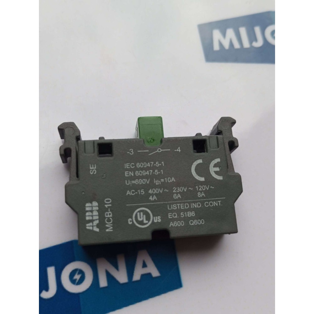 ABB MCB-10 MCB 10 AC 15 400V 230V 120V 4A 6A 8A ABB MCB-10 MCB 10 AC 15 400V 230V 120V 4A 6A 8A