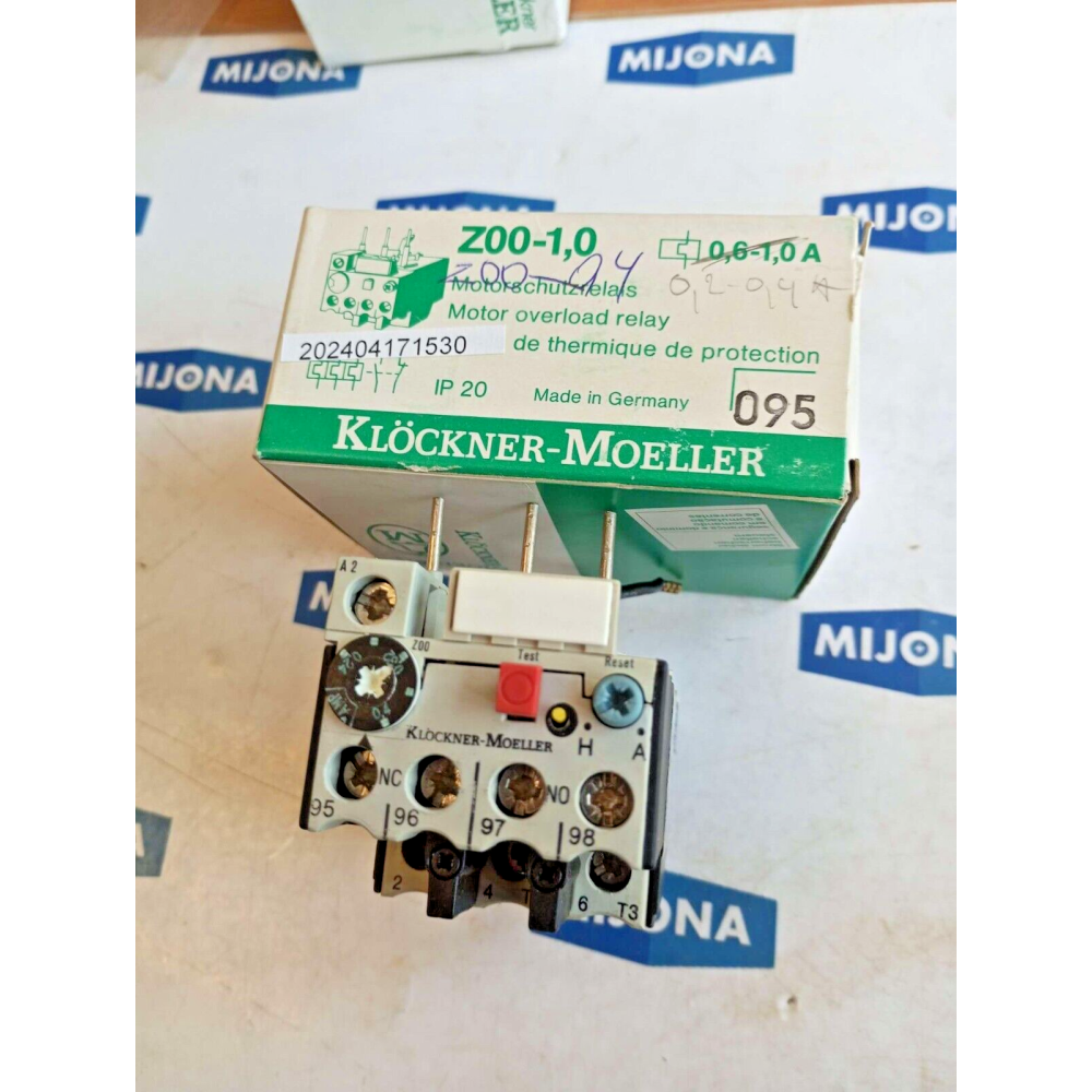 Moeller Motorschutzrelais Z00-0.4 MOTOR OVERLOAD RELAY 0.24- 0.4A Moeller Motorschutzrelais Z00-0.4 MOTOR OVERLOAD RELAY 0.24- 0.4A