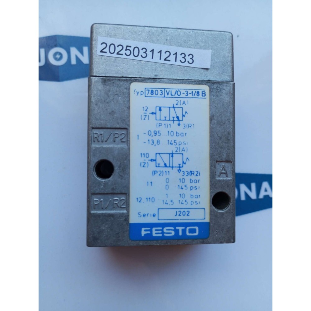 FESTO 7803 VL/0-3-1/8 B  PNEUMATIC VALVE VL 0 3 1 8 B  NEW OLD STOCK