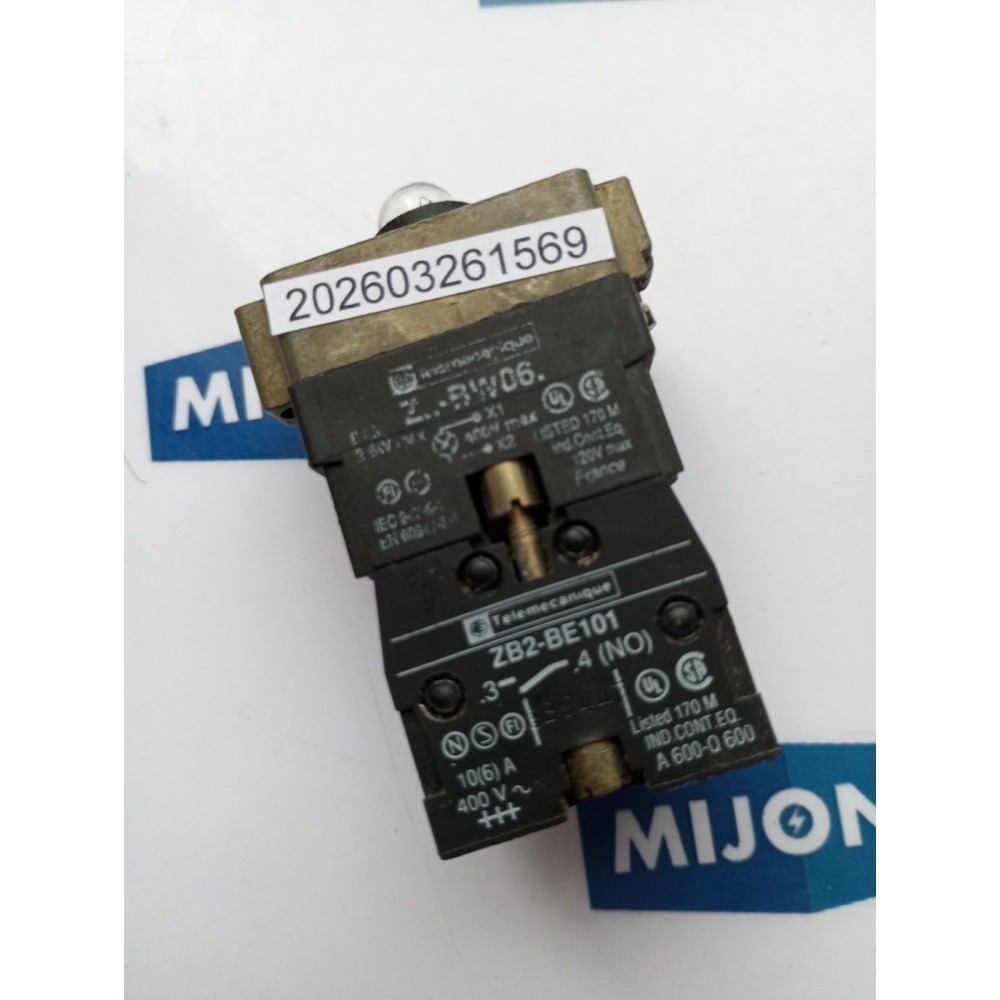 Telemecanique Z...BW06 380V BA9s 2,6W Lamp Module Contact Block ZB2 BE101
