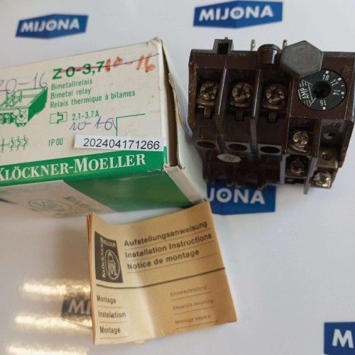 Klöckner Moeller Z 0 -16 BIMETAL RELAY Z0 16 BIMETALLRELAIS 10 16A Klöckner Moeller Z 0 -16 BIMETAL RELAY Z0 16 BIMETALLRELAIS 10 16A