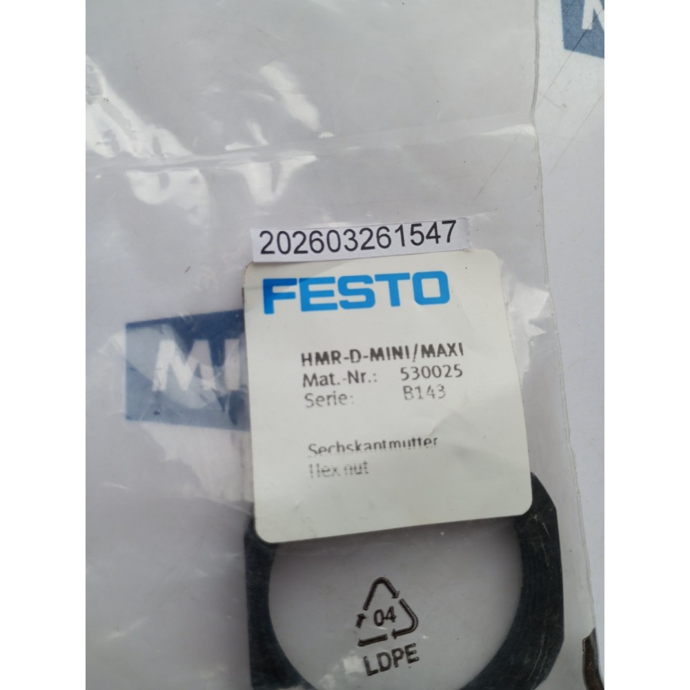 FESTO HMR-D-MINI/MAXI 530025 SECHSKANTMUTTER HEXAGONAL NUT FESTO HMR-D-MINI/MAXI 530025 SECHSKANTMUTTER HEXAGONAL NUT