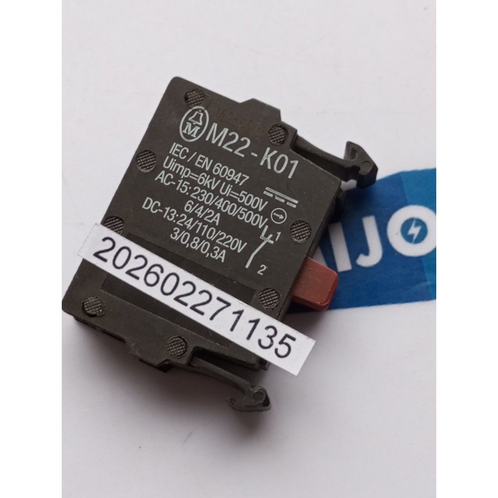 EATON M22 K01 DC13 24 110 220V CONTACT BLOCK