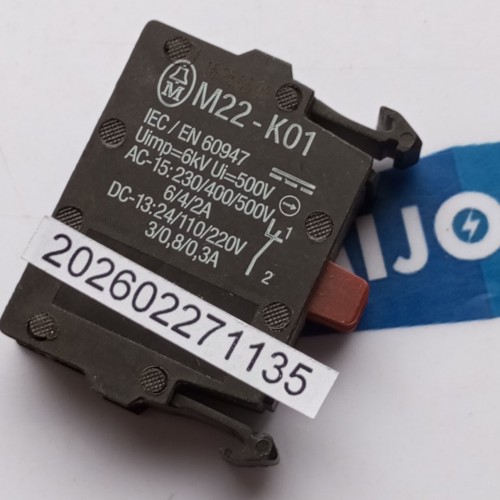 EATON M22 K01 DC13 24 110 220V CONTACT BLOCK