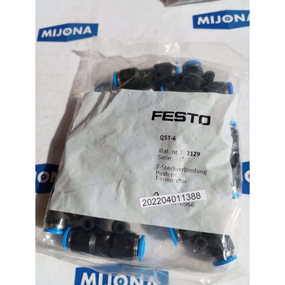 FESTO QST 6 153129 T CONNECTOR QST-6 price for 10 psc