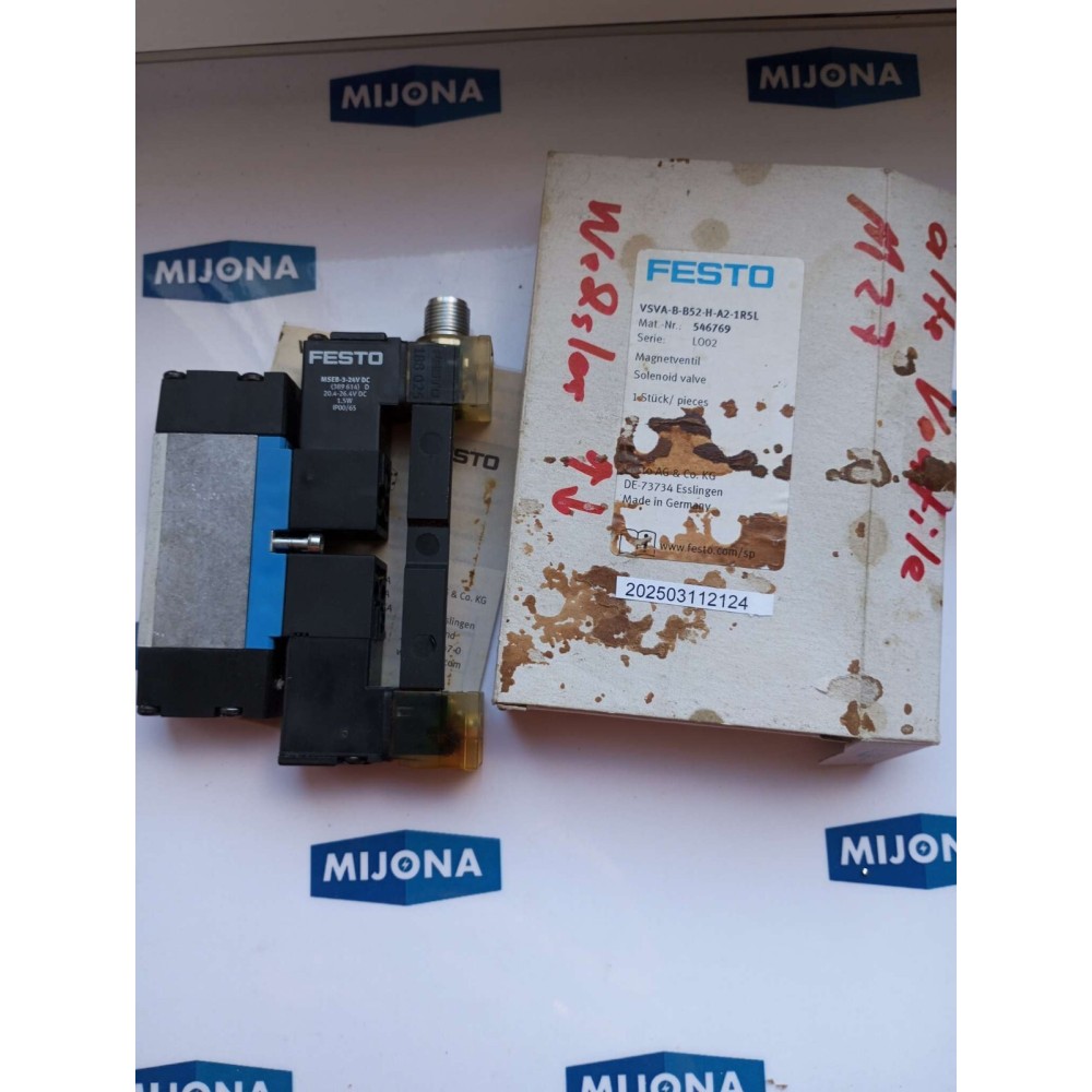 FESTO VSVA B B52 H A2 1R5L 546769 MAGNEVENTIL SOLENOID VALVE NEW OLD STOCK FESTO VSVA B B52 H A2 1R5L 546769 MAGNEVENTIL SOLENOID VALVE NEW OLD STOCK