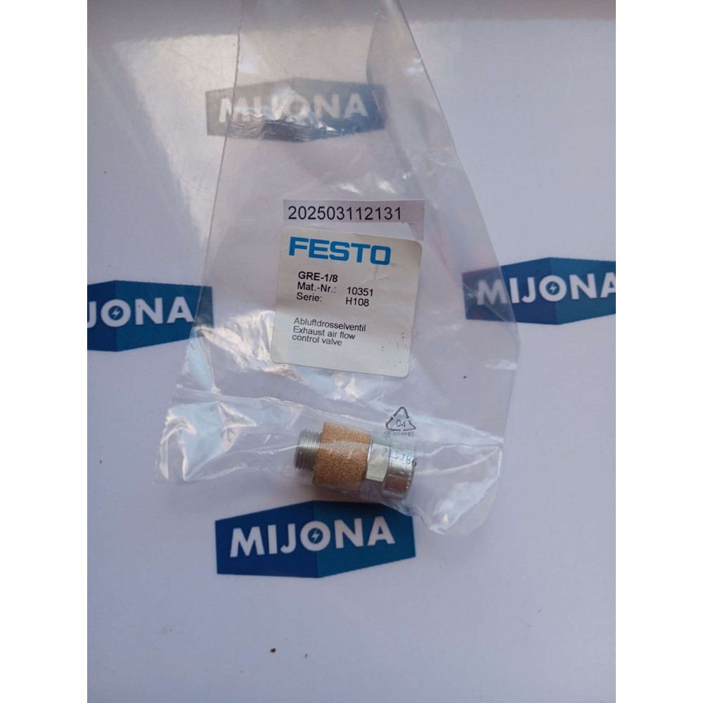 Festo GRE 1 8 10351 Abluftdrosselventil exhaust air flow control valve Festo GRE 1 8 10351 Abluftdrosselventil exhaust air flow control valve