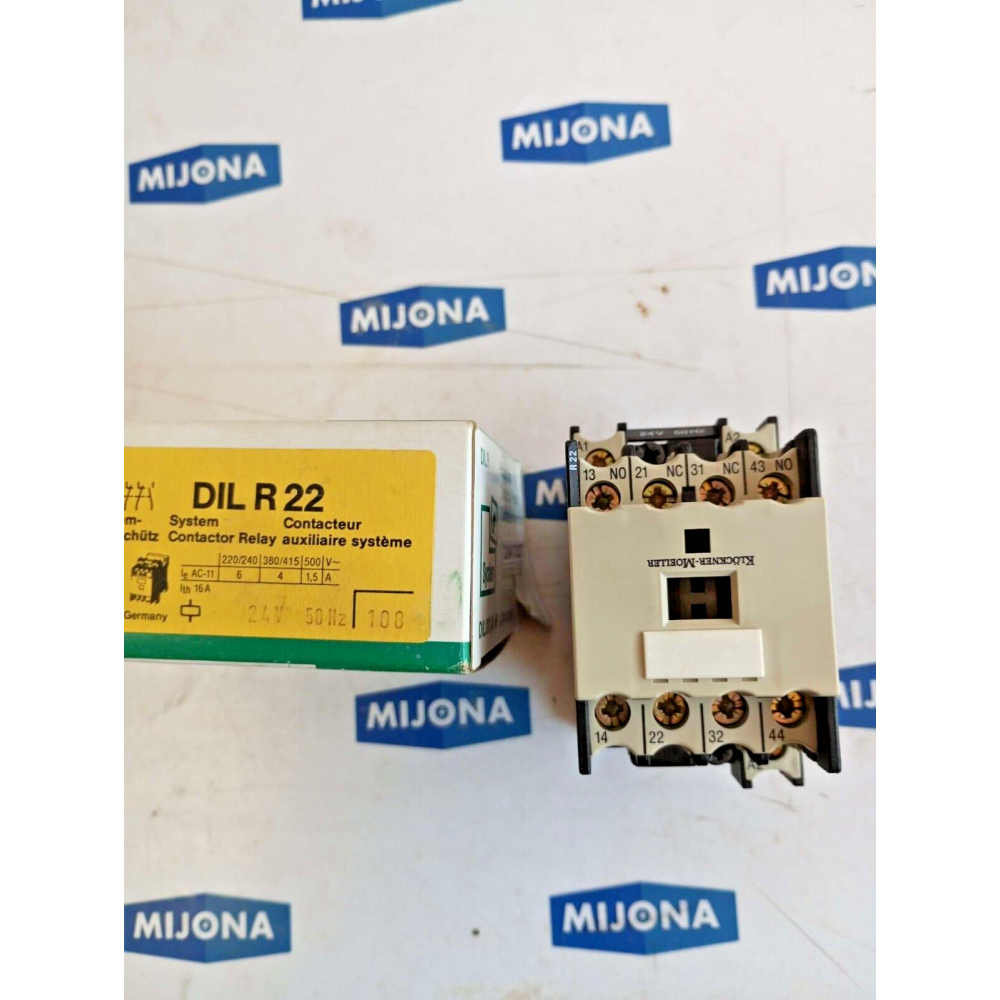 Klöckner Moeller CONTACTOR DIL R 22 COIL 24V 50HZ DILR22 NEW OLD STOCK