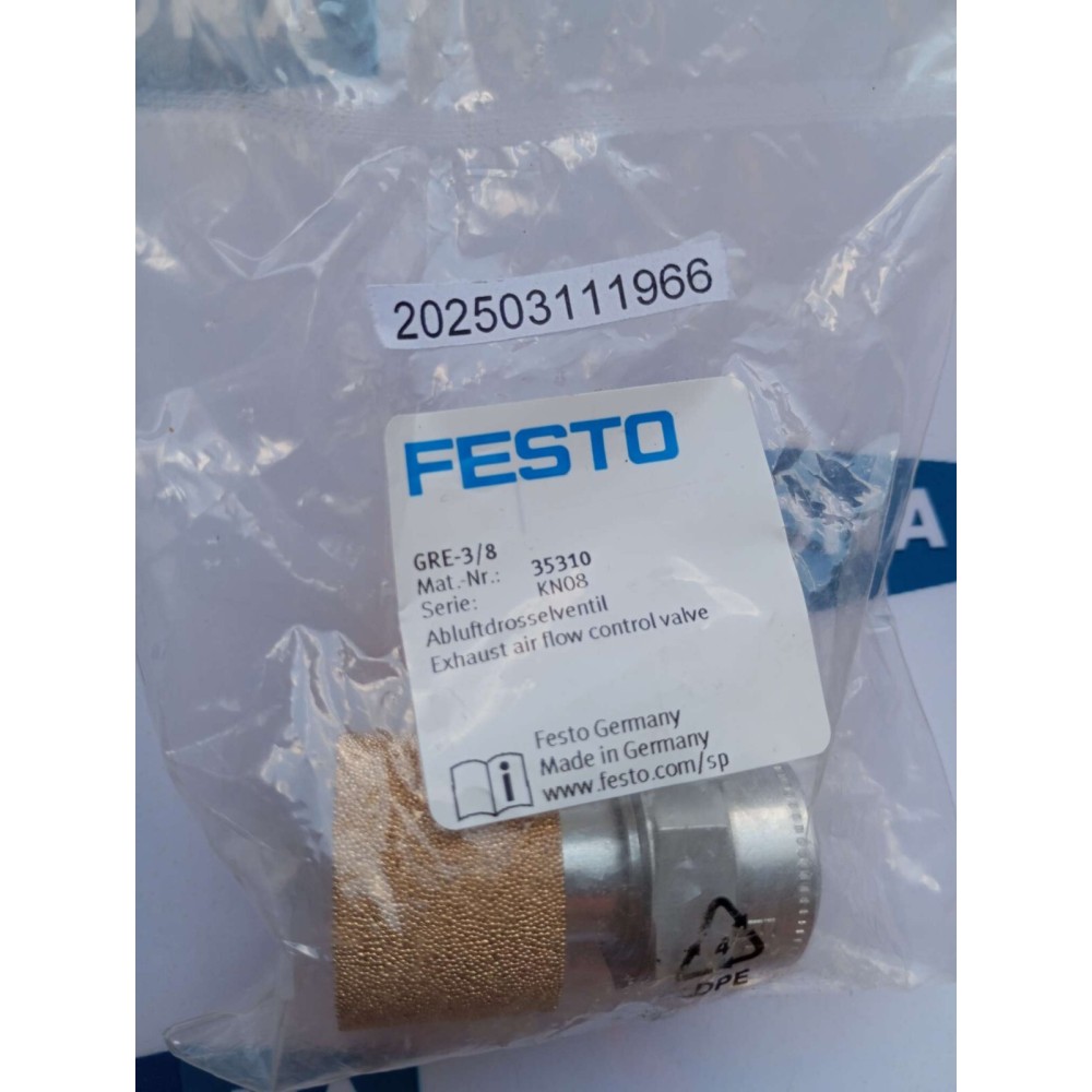 Festo GRE 3 8 35310 Abluftdrosselventil exhaust air flow control valve GRE-3/8 Festo GRE 3 8 35310 Abluftdrosselventil exhaust air flow control valve GRE-3/8