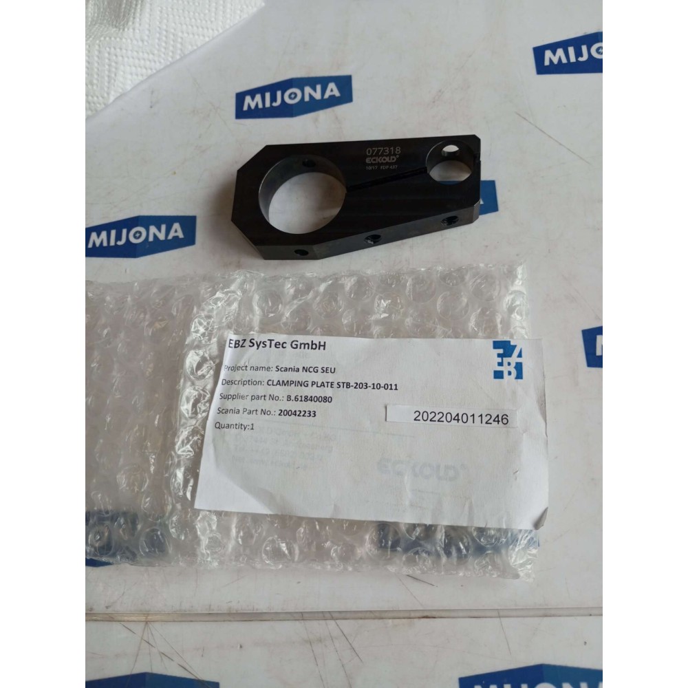 ECKOLD 077318 FDP 437 CLAMPING PLATE EBZ SYSTEC NEW OLD STOCK ECKOLD 077318 FDP 437 CLAMPING PLATE EBZ SYSTEC NEW OLD STOCK