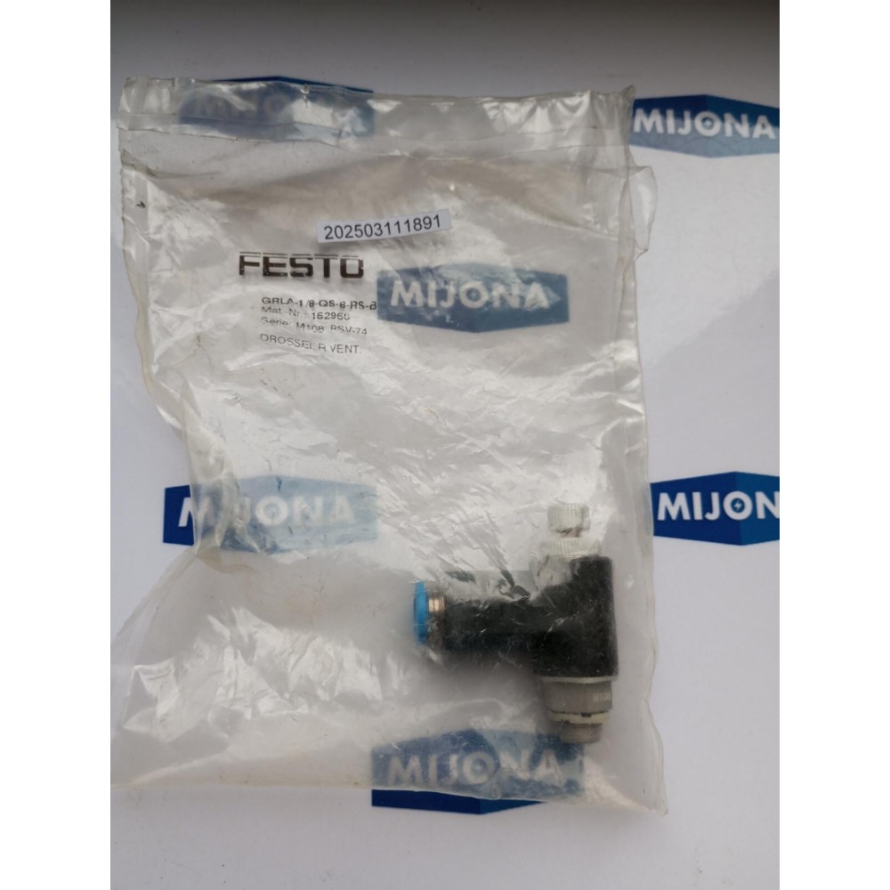 Festo GRLA 1 8 QS 8 RS B 162960 GRLA-1/8-QS-8-RS-B NEW OLD STOCK Festo GRLA 1 8 QS 8 RS B 162960 GRLA-1/8-QS-8-RS-B NEW OLD STOCK
