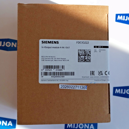 SIEMENS FDCIO222 INPUT OUTPUT MODULE 4  INPUTS 4 OUTPUTS 250VAC A5Q00002369