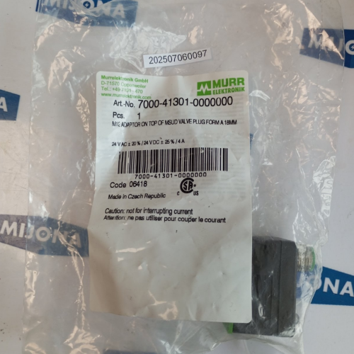 Murr Elektronik 7000 41301 0000000 M12 ADAPTOR ON TOP MSUD VALVE PLUG FORM A Murr Elektronik 7000 41301 0000000 M12 ADAPTOR ON TOP MSUD VALVE PLUG FORM A