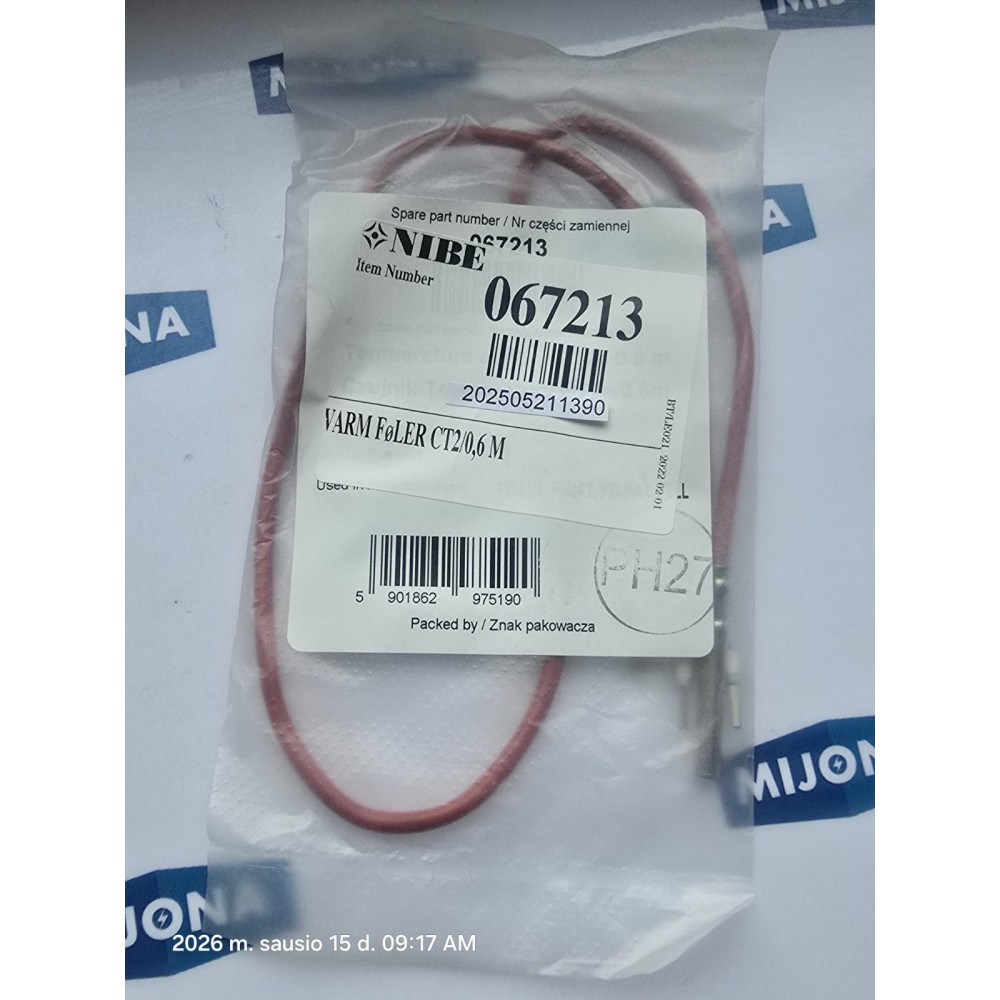 NIBE 067213 varm foler CT2 0,6M (new old stock)