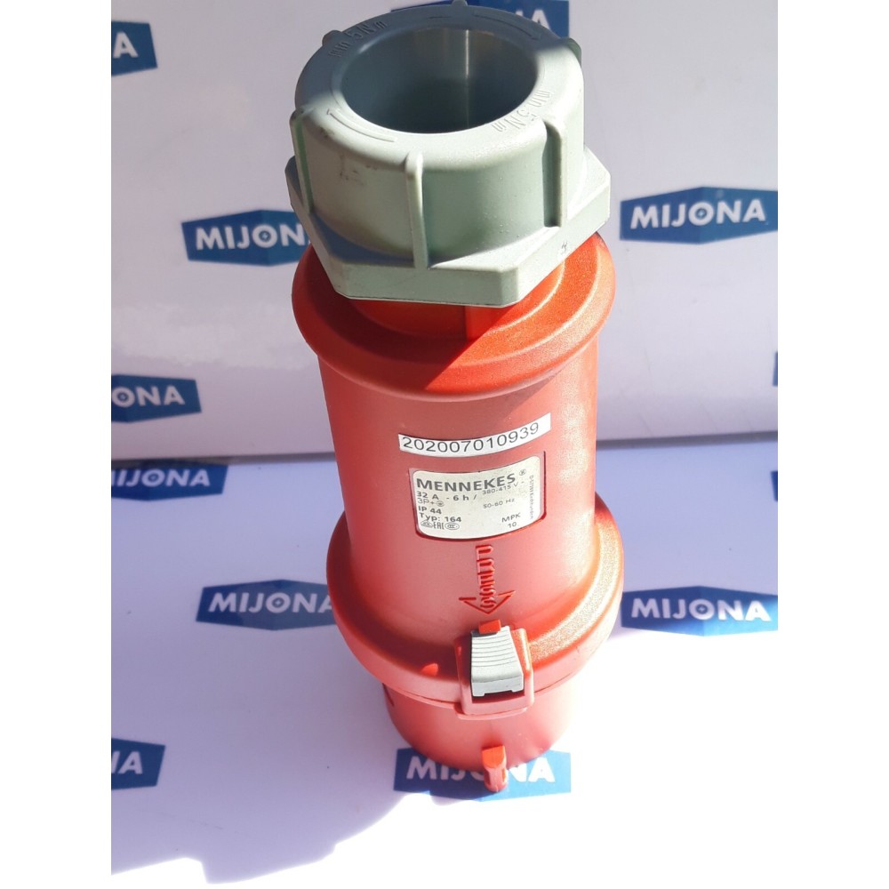 MENNEKES TYP 164 32A-6h 380-415V 3P+ MPK 10 PLUG (NEW OLD STOCK)