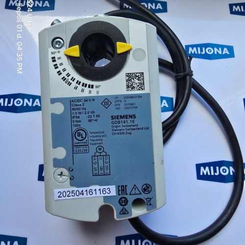 Siemens GDB141.1E  AC DC 24V CLASS2 50 60HZ 1.0W 2.0VA GDB141 1E damper actuato