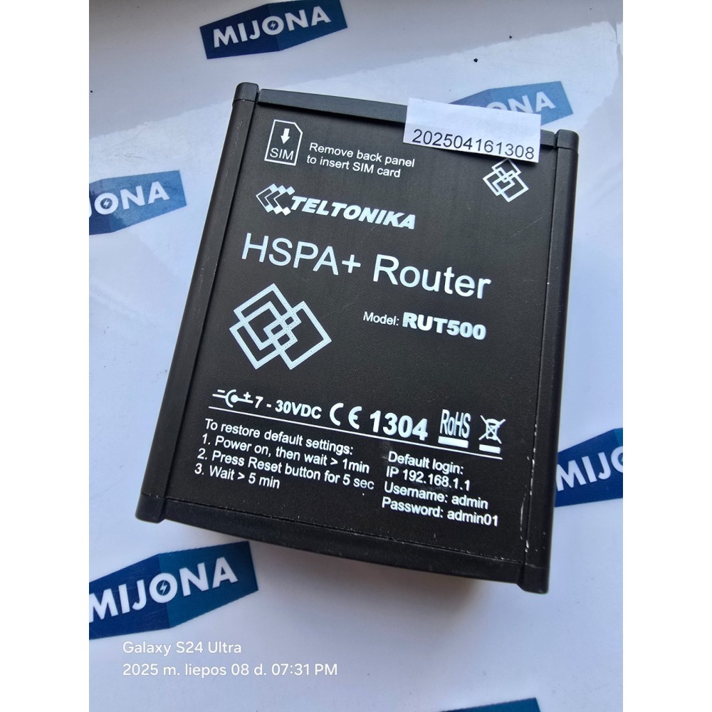 TELTONIKA HSPA+ ROUTER 7-30V DC RUT500, no anttena( new old stock)