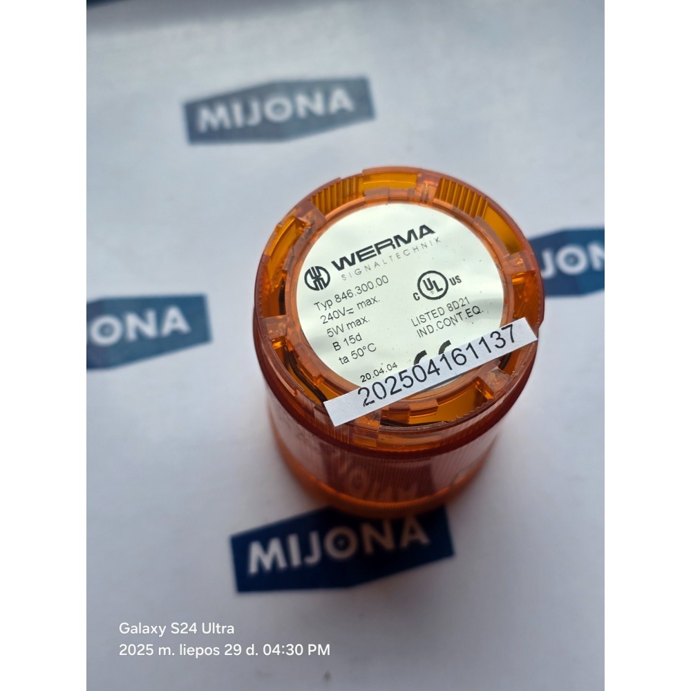 WERMA TYP 846.300.00 240V 5W B 15d 846 300 00 ORANGE