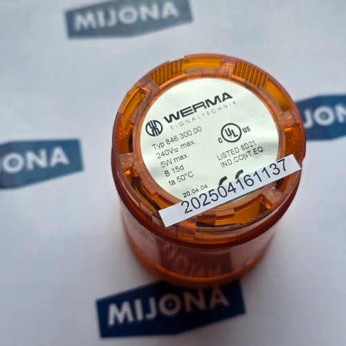WERMA TYP 846.300.00 240V 5W B 15d 846 300 00 ORANGE