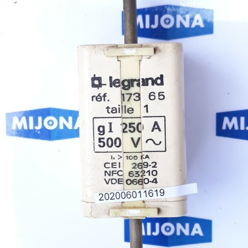 Legrand 173 65 gI 250A CEI 269-2 NFC 63210 VDE 0660 4 (old stock)