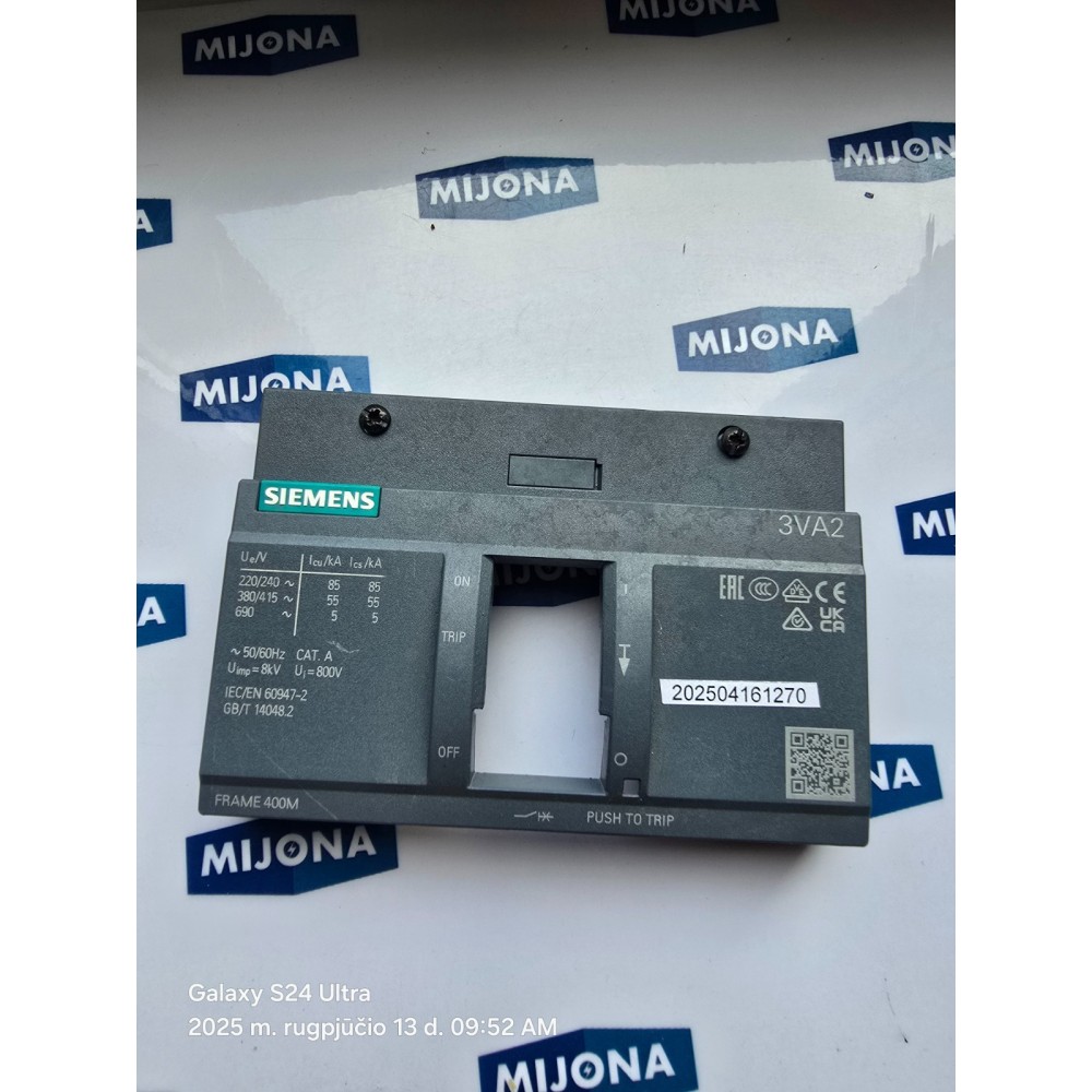 Siemens FRAME 400M 3VA2 COVER new old stock Siemens FRAME 400M 3VA2 COVER new old stock