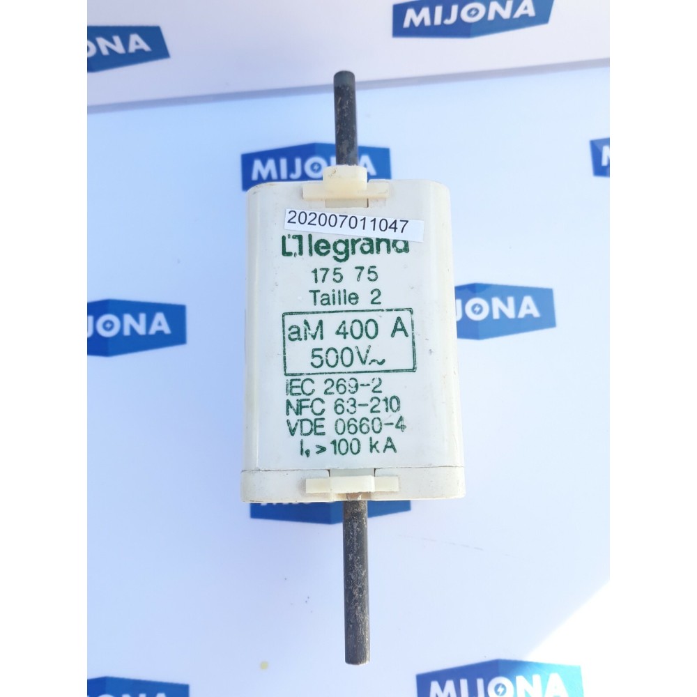 Legrand 175 75 aM 400A 500V IEC 269-2 NFC 63-210 VDE0660-4 100kA (old stock)